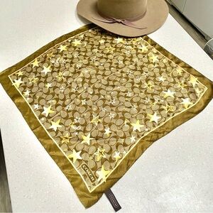 Trendy Silk COACH scarf/wrap w southwestern Equestrian vibe